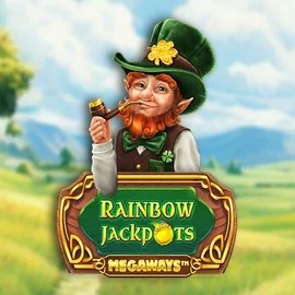 Rainbow Jackpots Megaways by Red Tiger Gaming, showcased at oranje-palacecasino.co.nl – game logo