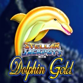 Dolphin Gold with Stellar Jackpots slot visual from Lightning Box Game available on oranje-palacecasino.co.nl